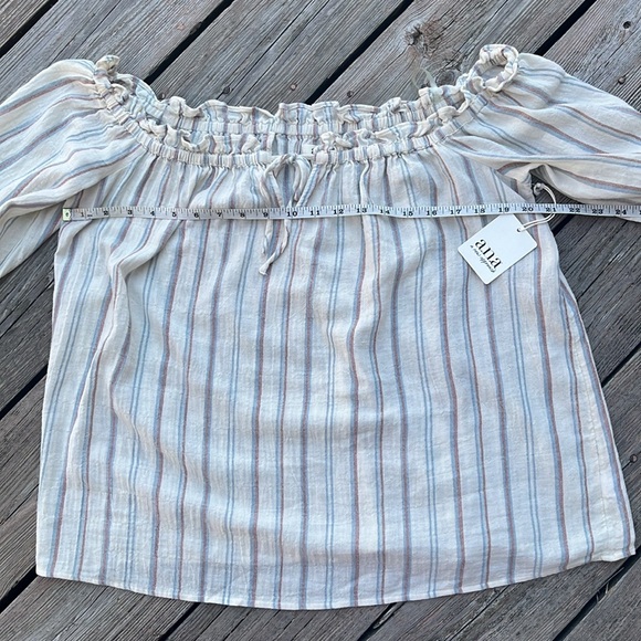 NWT a.n.a off the shoulder boho peasant blouse XL - Picture 8 of 9